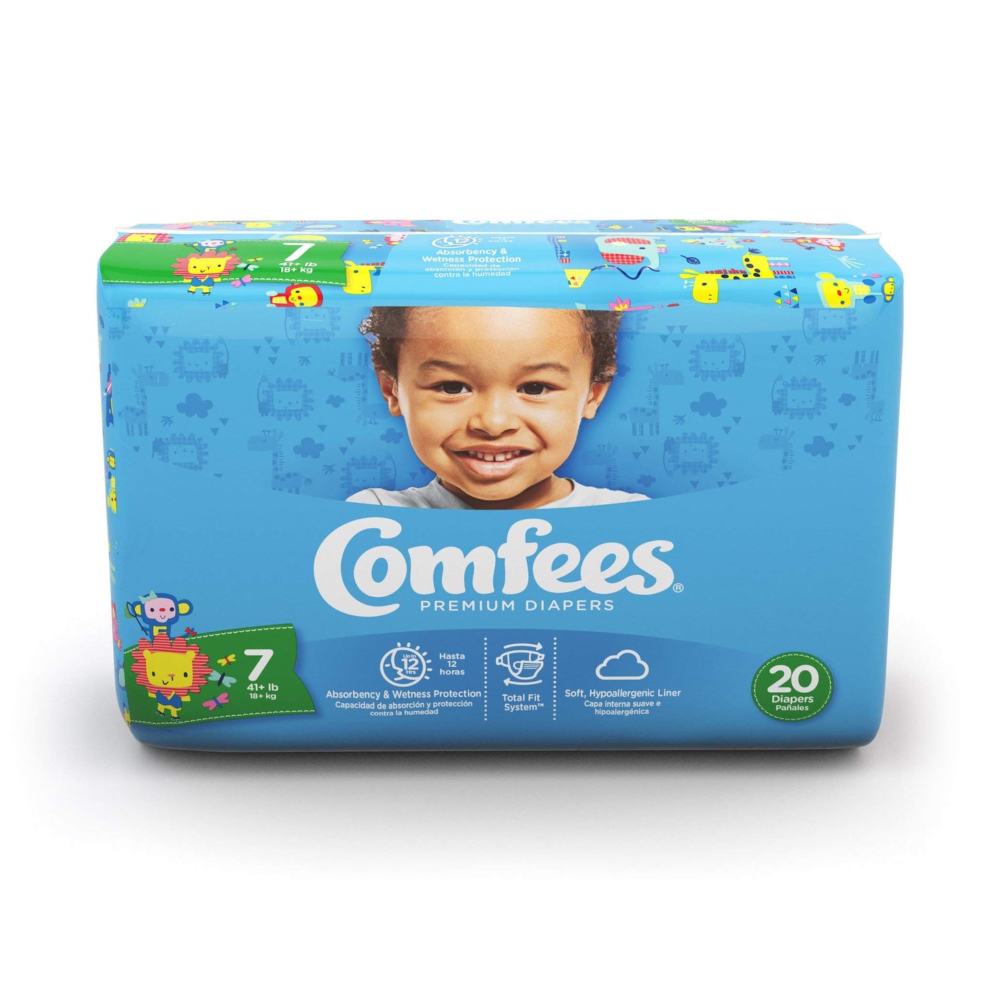 Comfees Cmf-7 Premium Baby Diapers, Tab Closure, Size 7, 80 Per Case