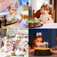 Birthday Hair Clips For Baby Girls - 2Pc Pink Sprinkle Bow Hair Clips For 3Rd Birthday Glitter Ice Cream Baby Bow Party Decorati