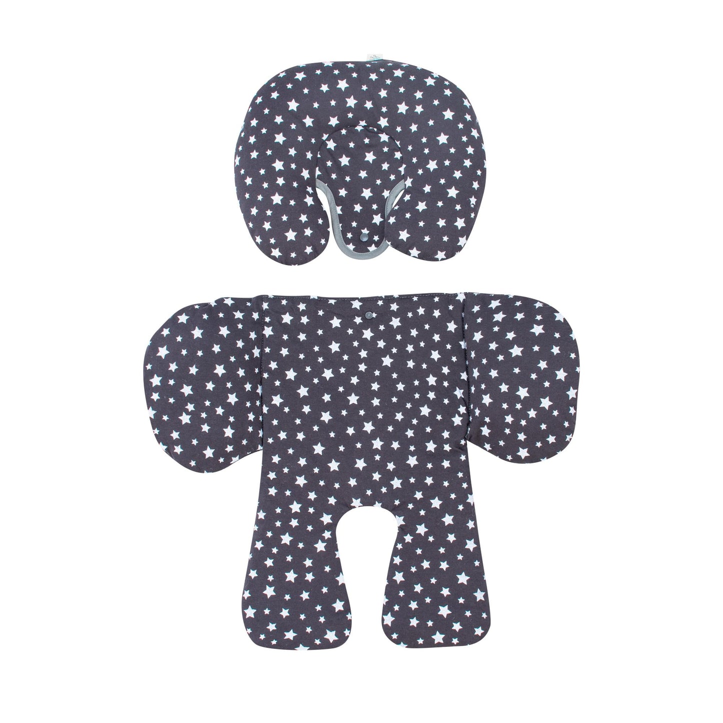 Jyoko Kids Reducer Cushion Infant Head & Baby Body Support Antiallergic 100% Cotton (Head, Body And Back Support, Winter Sky) 3