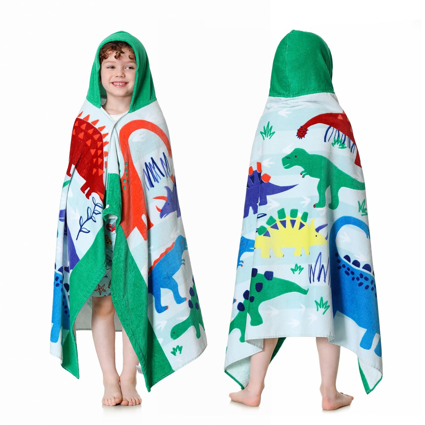 Mokani Kids Cotton Hooded Towels | Super Soft & Thick & Super Absorbent | 50' X 30' Beach Bath Swimming Towels For Girls Boys