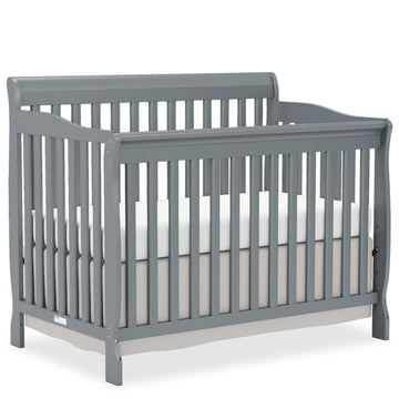 Goldzone Baby Crib 5-in-1 Convertible, Wooden Cribs Converts to Toddler Bed, Daybed and Full-Size Bed, Nursery Furniture with No