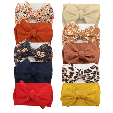 Baby Girl Bow Headbands Newborn Hairband Baby Turban Knotted Elastic Headwrap For Toddler Hair Accessories