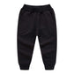 Haxico Unisex Kids Solid Cotton Drawstring Waist Winter Pants Toddler Baby Bottoms Active Sweatpants Black, 110(4T)