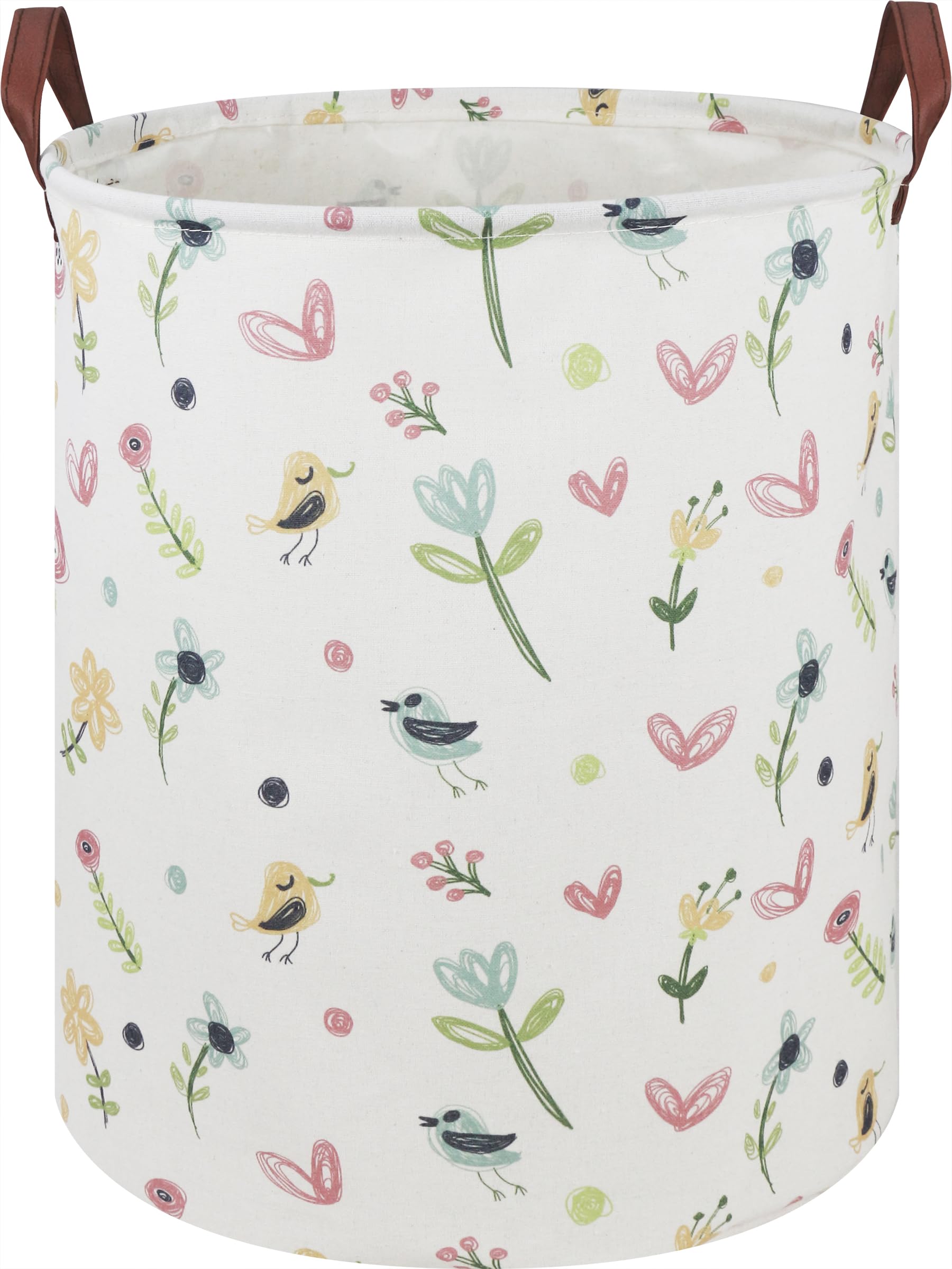 Clocor Kids Laundry Basket,Waterproof Baby Nursery Hamper,Collapsible Fabric Storage Container,Toys Bin,Room Decor,Gift Basket(P