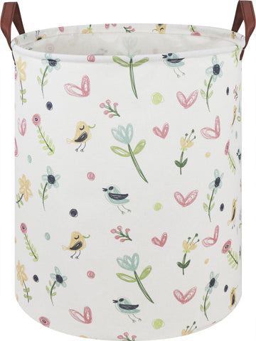 Clocor Kids Laundry Basket,Waterproof Baby Nursery Hamper,Collapsible Fabric Storage Container,Toys Bin,Room Decor,Gift Basket(P
