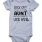 Baby Bodysuit 3-6 Months Clothes Back Off I Have A Crazy Aunt And I'M Not Afraid To Use Her Outfits Newborn Funny Infant Boys Ro
