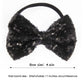 Song Qing Baby Infant Girls Hair Band Sequined Bow Headband Turban Knot Hair Headwear (Black)
