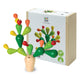 PlanToys Balancing Cactus | Montessori Wooden Toy for Toddlers | STEM Game for Fine Motor Skills, Logic & Coordination | Eco-Fri