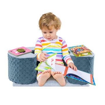 Mabozoo Baby Sit Up Pillow, Foam Floor Seat Support For Balance, Soft Infant Sitting Ring For Babies, Toddlers (Blue)