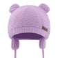 Duoyeree Kids Baby Hat Soft Warm Cable Knit Beanie Toddler Girl Fall Winter Hats(Purple,6-12 Months)