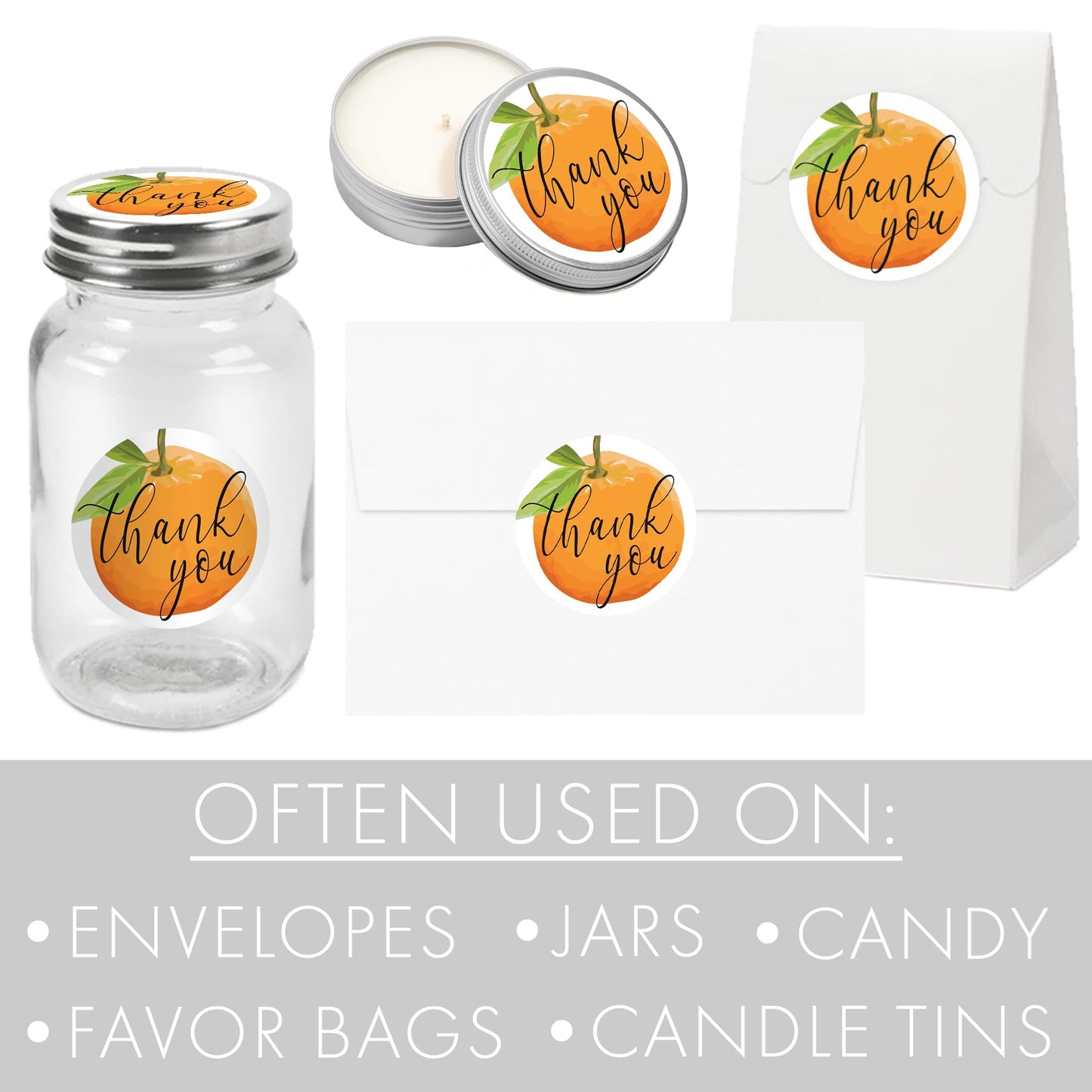 Little Cutie Baby Shower Thank You Stickers - 40 Labels