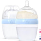 Inttero 6Oz Blue Formula Dispenser Anti-Colic Baby Bottles - 2 Pack/Slow Flow (Cute Blue) - Everyday Baby Essential - Formula Bo