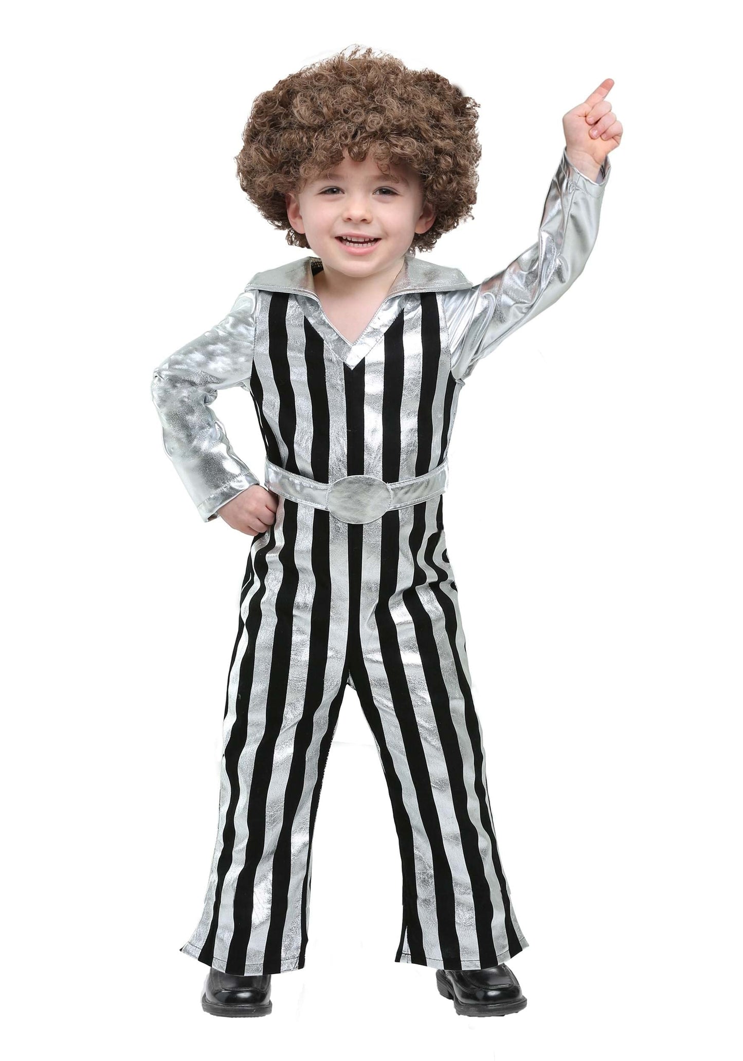Disco Dude Costume | Dazzling Toddler Outfit With Sequin Details | 70s Jumpsuit For Kids 2T