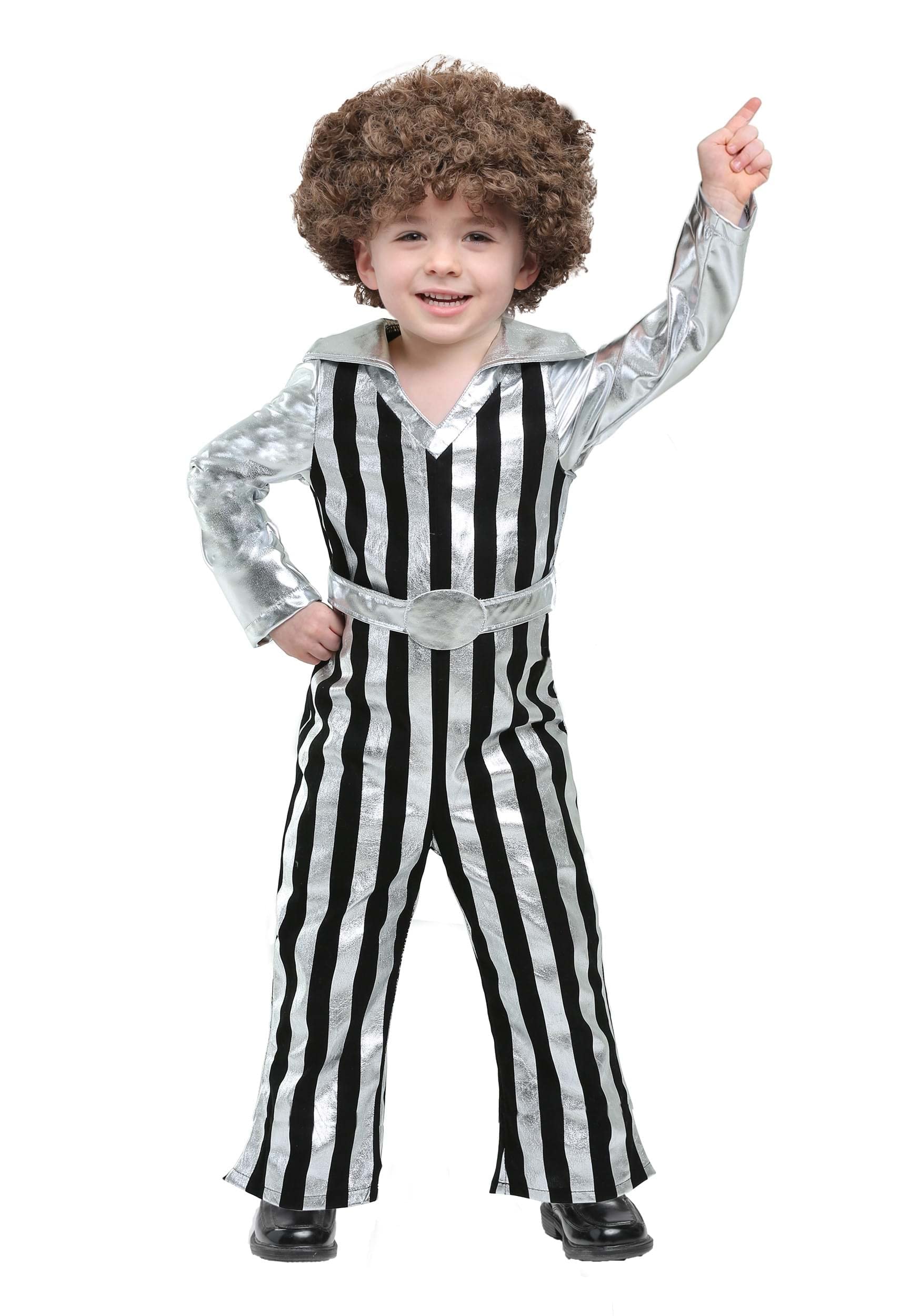 Disco Dude Costume | Dazzling Toddler Outfit With Sequin Details | 70s Jumpsuit For Kids 2T