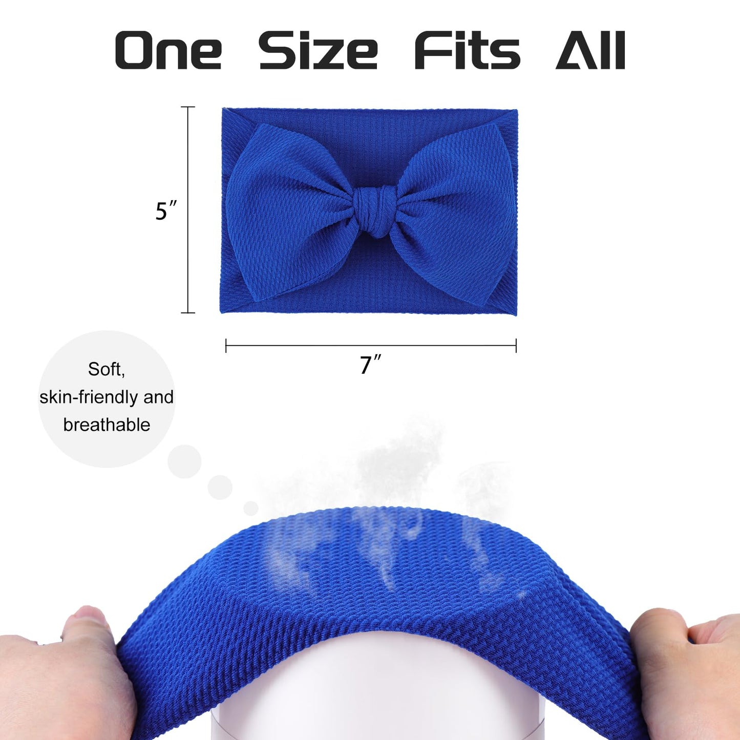 Yanjie 3 Pack Baby Girl Headbands Big Bows Soft Infant Toddler Headbands Baby Hair Bows Elastics Hairbands Newborn Kids Red Yell