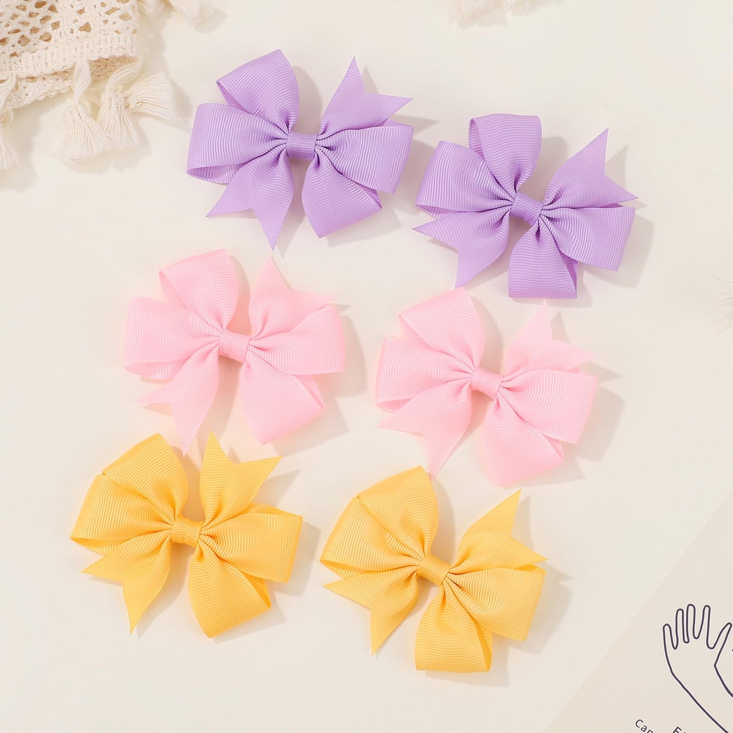 Choicbaby Hair Bows For Girls, 40Pcs 3' Grosgrain Ribbon Pinwheel Hair Bows For Toddler Baby Girls Hair Accessories