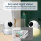 Babysense Baby Monitor With 2 Cameras And Audio 4.3', Non Wifi Baby Monitor, Dual Split Screen, Portable Double Sleep Video Mon
