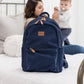 Natemia Diaper Backpack - Water-Resistant Baby Diaper Bag With Pockets, Stroller Straps And Portable Changing Pad