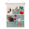 Abhaymart 7 Pockets Hanging Organizer Bag Cotton Linen Wall Door Hanging Storage Bag Wall Closet Organizer with Hook (Multicolor