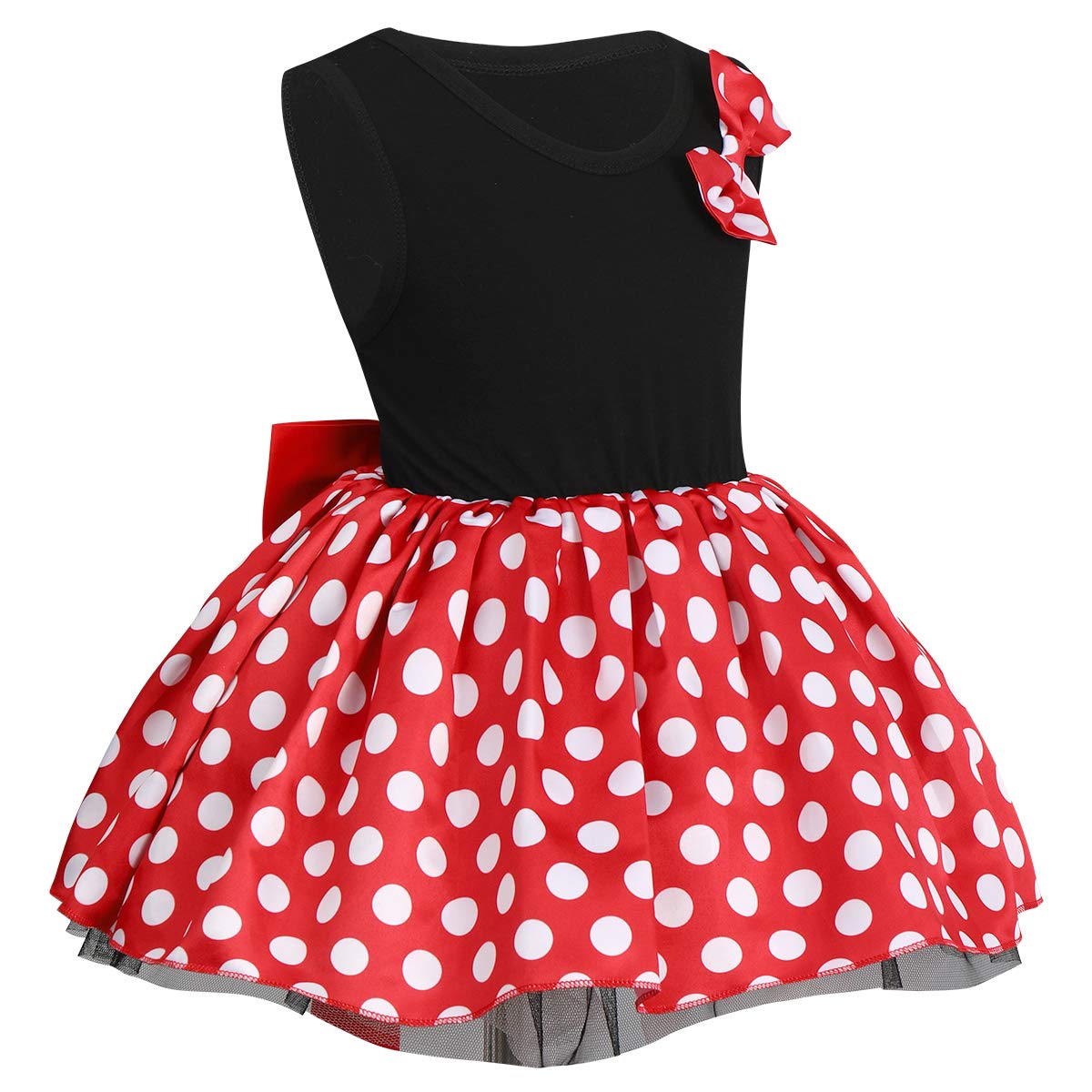 Ibtom Castle Toddler Little Baby Girl Polka Dots Princess Mini Costume First Birthday Outfits Fancy Dresses Up Pageant Party Cos