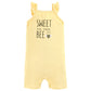 Hudson Baby Unisex Baby Cotton Rompers, Bee Kind, 9-12 Months