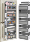 Qolixs Over The Door Organizer Storage, 44lbs Weight Capacity Hanging Door Organizer, Behind Door Organizer with 5 Large Pockets