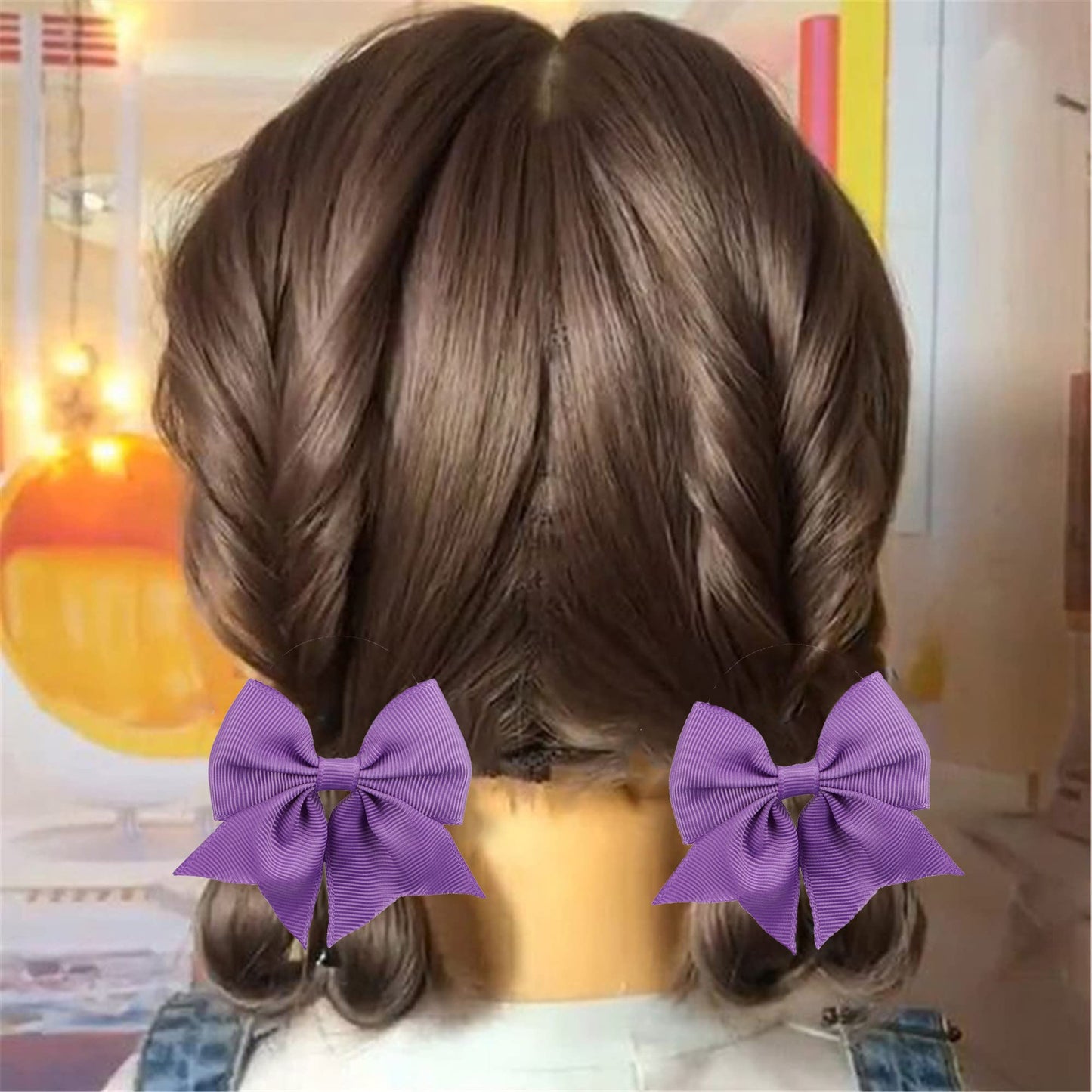 Lddcx Hair Tie, Fabric Hair Ties With Bows For Baby Girls, Royal Blue, Small Hair Ties For Toddler Ponytail Holders