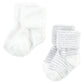 Hudson Baby Unisex Baby Cotton Rich Newborn And Terry Socks, Gray Stripe 8 Pack, 12-24 Months