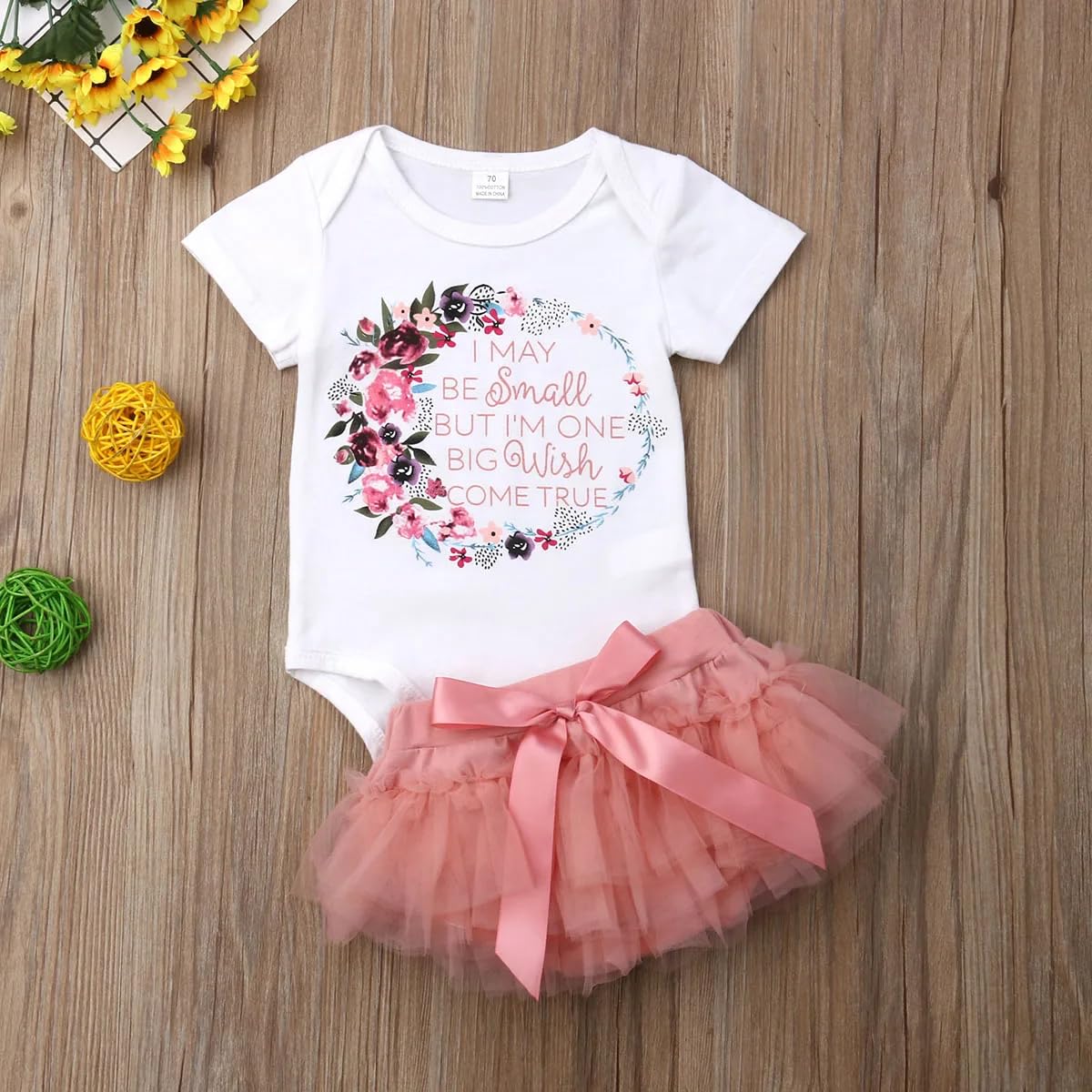 Aoswep Baby Girl Clothes Infant Newborn Girl Outfits Summer Clothes Romper&Skirt
