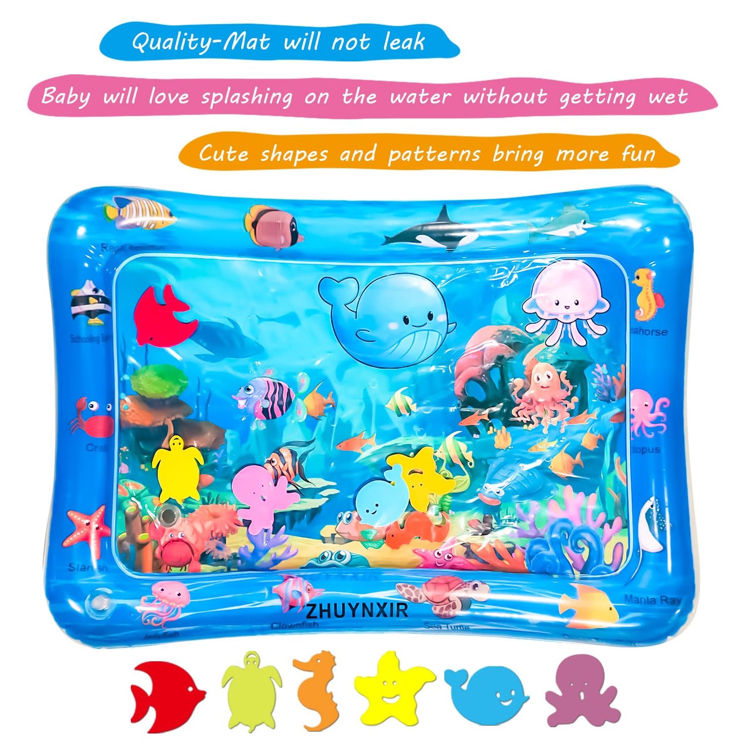Zhuynxir Infant Toy, Tummy Baby Toys, Inflatable Play Mat Water Cushion Baby Water Mat, Fun Early Development Activity Play Cent