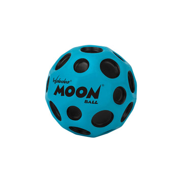 Waboba Moon Ball - Super High Bouncing Ball - Neon Coloured Indoor and Outdoor Ball Ages - Make Pop Sounds - Easy to Grip, Blue 
