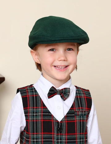 A&J Design Baby Newsboy Cap Kids Boy Beret Scally Irish Christmas Hat Green 6-8 Years