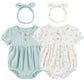 Ruliby Baby Girl Outfit Floral Bodysuits Bubble Romper Summer Clothes 03 Months