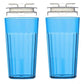 Reflo Smart Cup (Blue 2-Pack) Open Training Cup, Toddler Cup, No Suction 6Oz, 360 Control-Flow, Usa Made Premium High-Impact Pla
