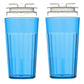 Reflo Smart Cup (Blue 2-Pack) Open Training Cup, Toddler Cup, No Suction 6Oz, 360 Control-Flow, Usa Made Premium High-Impact Pla
