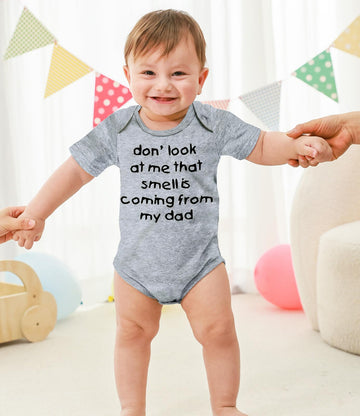 Unicomidea Newborn Baby Outfits One-Piece Funny Jumpsuit Infant Short-Sleeve Bodysuit Cool Letter Of Dont Look At Me That Smell