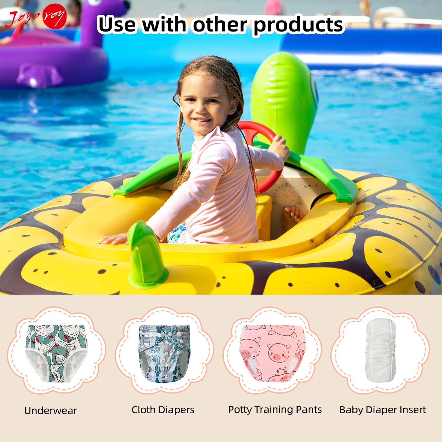 Joyoroy Diaper Covers For Girls Rubber Pants For Toddlers Plastic Diaper Covers 5T Toddler Plastic Training Pants Plastic Underw