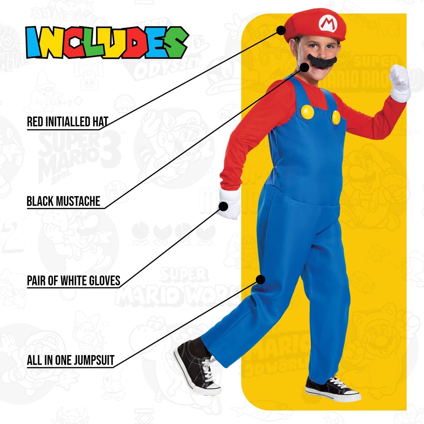 Disguise Nintendo Mario Deluxe Boys' Costume Red, S (4-6)