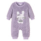 Hopscotch Girls Full Sleeves Purple Kitty Patch FullSleeve Bodysuit For Ages (1218 Months)