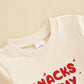 Liomengzi Infant Baby Boy Pants Valentine'S Day Outfits Snacks Letter Print Long Sleeve Sweatshirt Pants Toddler Clothes Set (Re
