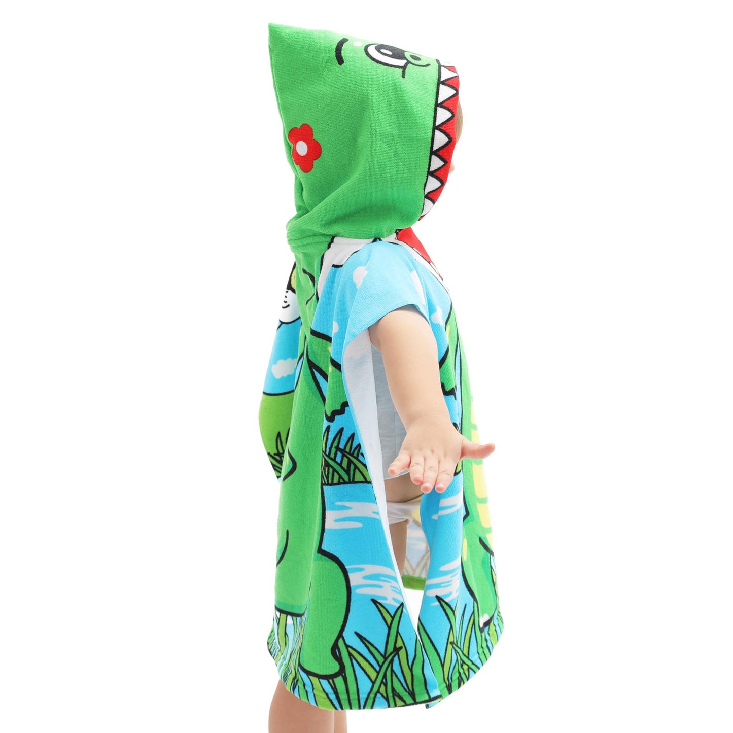 Novforth Kids Beach Towel For Boys Girls, Alligator Hooded Bath Towel Wrap, Toddler Pool Towel With Hood