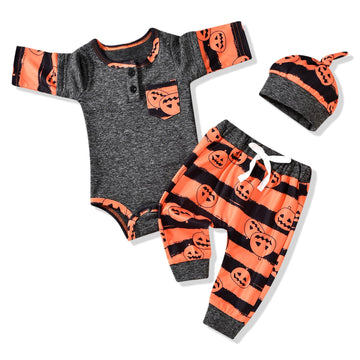 Aalizzwell Baby Boy Halloween Outfit 12-18 Months Infant 1St Halloween Clothes Pumpkin Clothing