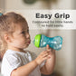 Nuby 3 Piece No-Spill Easy Grip Cup With Flex Straw, Clik It Lock Feature, Boy, 10 Ounce