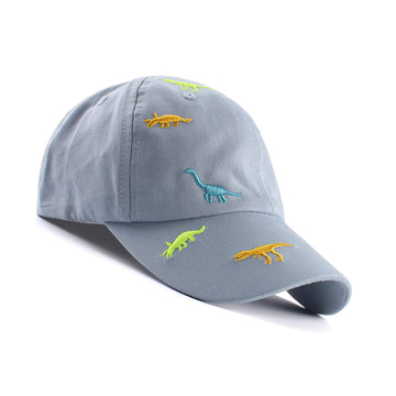 Bamery Toddler Baseball Hat For Boys&Girls Baby Baseball Cap Embroidery Dinosaur Kids Hat For 2-6T (Dinosaur Sky Blue, 2-6T)