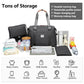 Large Diaper Bag Tote With Changing Pad And Cosmetic Bag,Mommy Bag For Hospital And Travel
