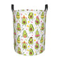 Pevtufa Avocado Playing Music Foldable Laundry Basket Organizer,Fabric Clothes Toy Storage Basket Nursery Hamper Storage Bin For