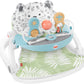 Fisher-Price Portable Baby Chair Deluxe Sit-Me-Up Floor Seat with Feeding Tray & Activity Toy Bar, Snow Leopard