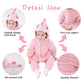 Tonwhar Baby Boy'S Girl'S Animal Bodysuit Infant And Toddler'S Romper Jumpsuit Halloween Costume Partywear(3-4T,Pink Dinosaur)