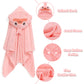 Wodhoy Toddler Bath Towels Age 1-2, Soft Absorbent Animal Hooded Towel For Kids Girls, 2 Pack 50' X 32' Large Thick Baby Towel