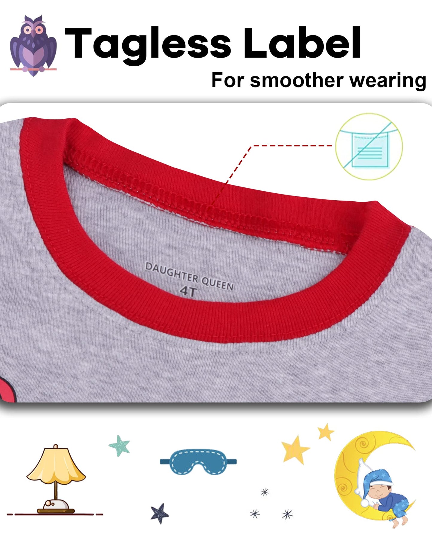 Daughter Queen Boys Pajamas 18-24 Months Summer Pjs Cars Pj Sets Baby Toddler Cotton Short Sleeve Sleepwear Jammies Race Cars Cl